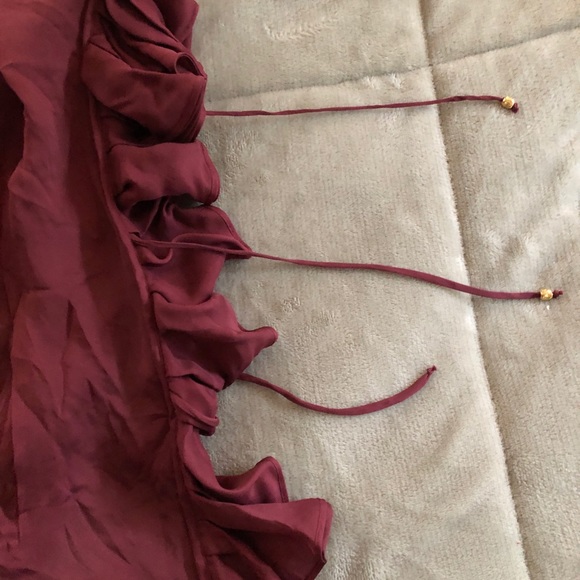 Vintage Roberto Cavalli 100% Silk Blouse-Sheer Burgundy-Made in Italy - Picture 9 of 10